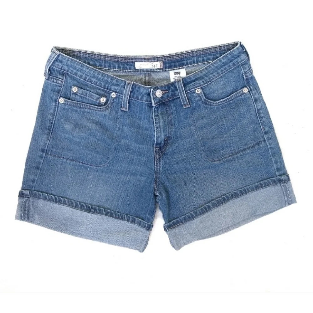 Levi's 545 Med Wash Cuffed Jeans Shorts Classic Neutral Indie Sleeze 8